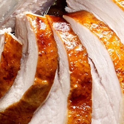 sliced roast turkey breast