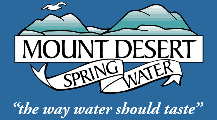 mount desert spring water logo graphic