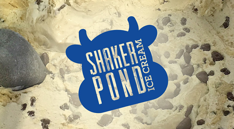 shaker pond ice cream logo graphic