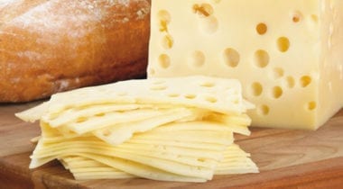 sliced swiss cheese