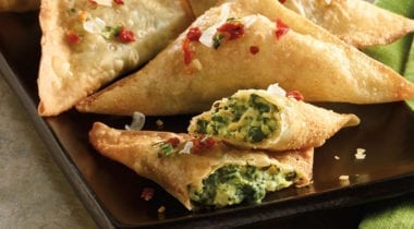 spinach and artichoke wedge appetizers