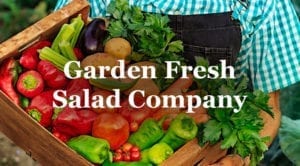 garden fresh salad company logo graphic
