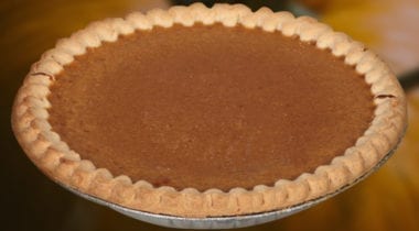 whole unsliced pumpkin pie