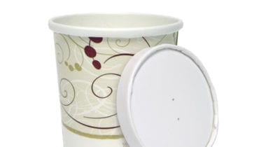 paper soup container with lid