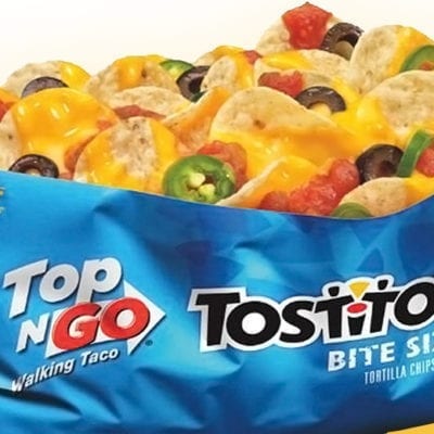 tostitos top-n-go chips in a bag, nachos in a bag