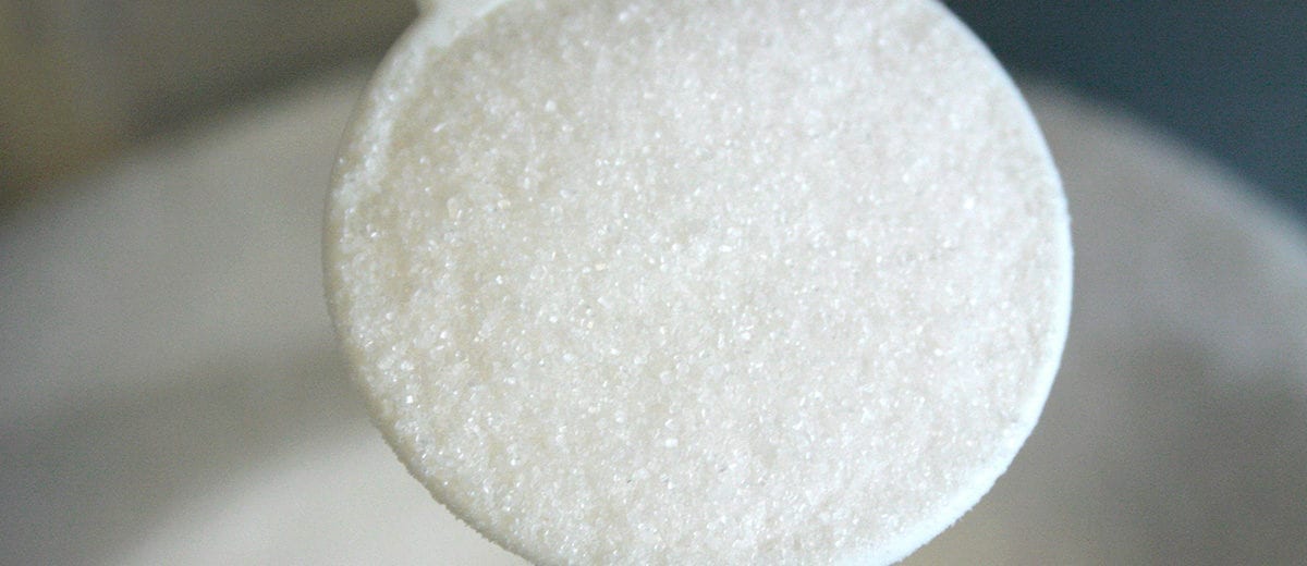 bowl of granulated sugar