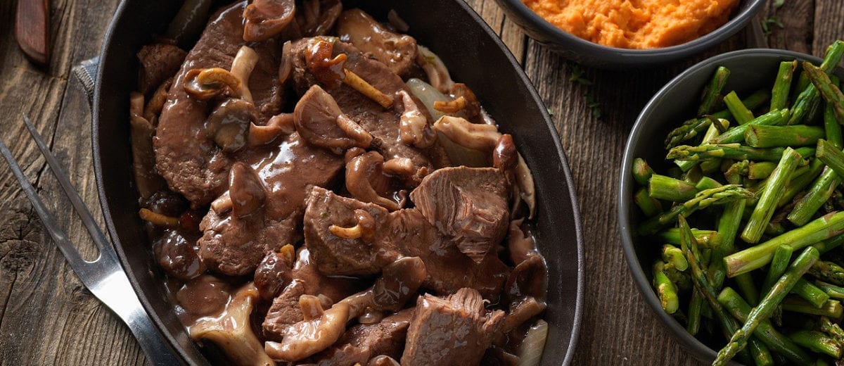 braised beef short ribs with mushrooms