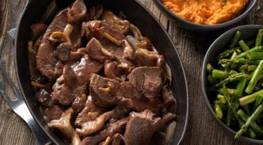 braised beef short ribs with mushrooms