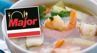 shrimp in fish base with major logo