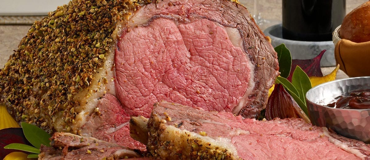 prime rib with pistachio crust