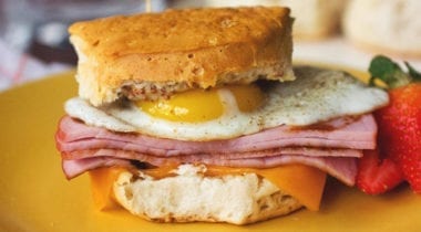 ham, egg and cheese sandwich