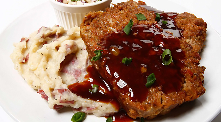 meat loaf with sauce