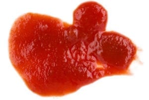 splotch of bbq sauce