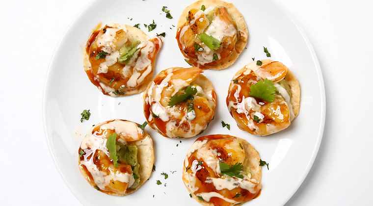 grilled shrimp and avocado tostadas