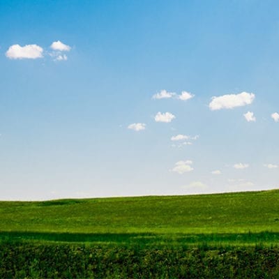 field and blue sky landscape