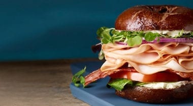 turkey sandwich on bun