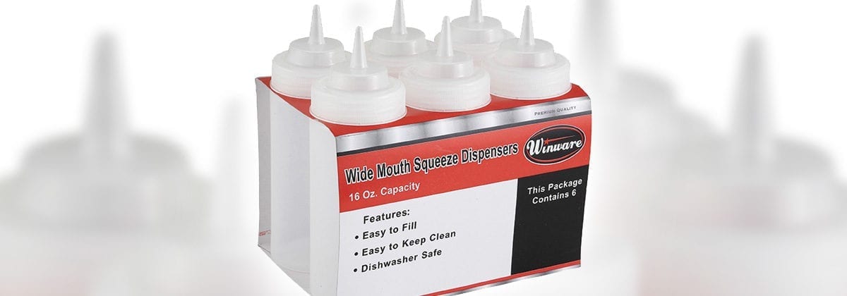 winco plastic squeeze bottles 6-pack
