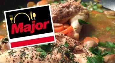 chicken in stock and major logo