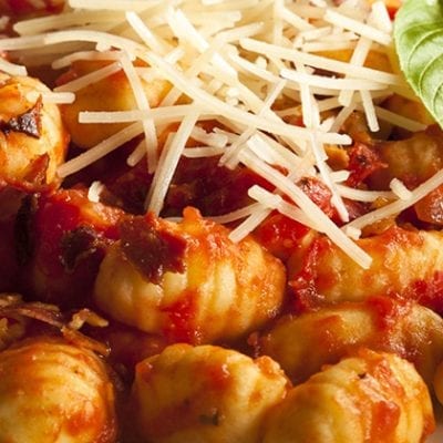 gnocchi pasta with red sauce
