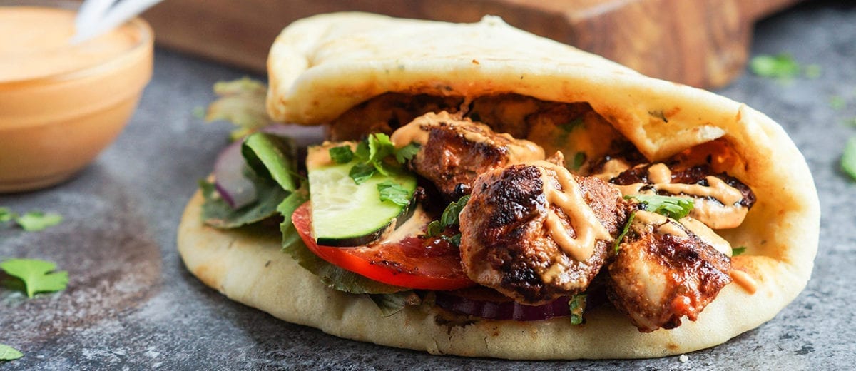 naan bread chicken sandwich