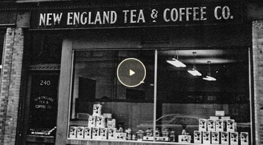 new england tea and coffee vintage store front