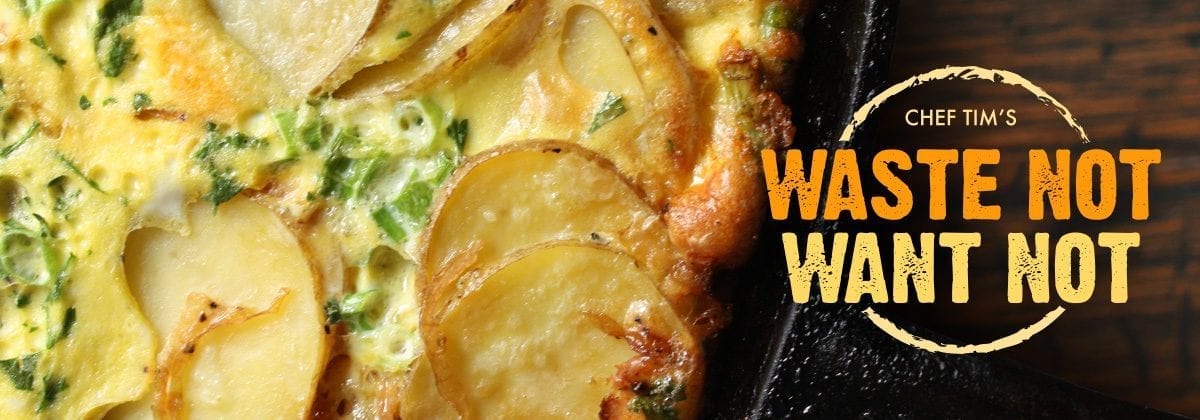 frittata, waste-not want-not banner
