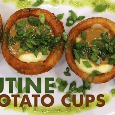 poutine potato cups banner