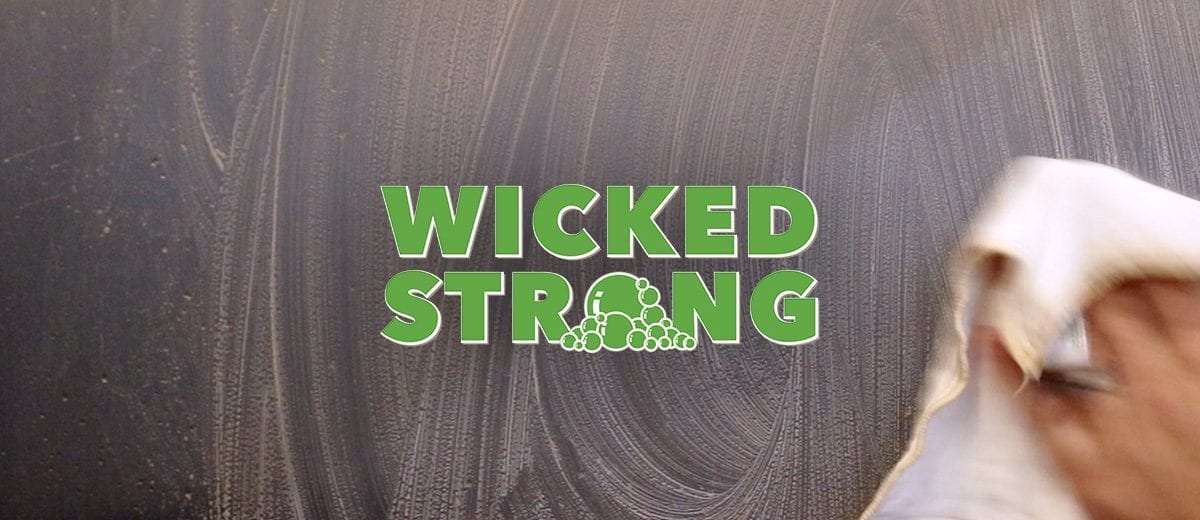 wicked strong cleaner logo graphic
