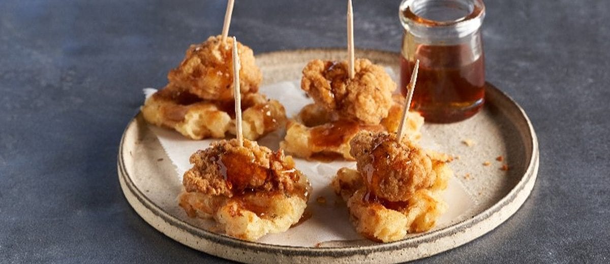 chicken waffle bites