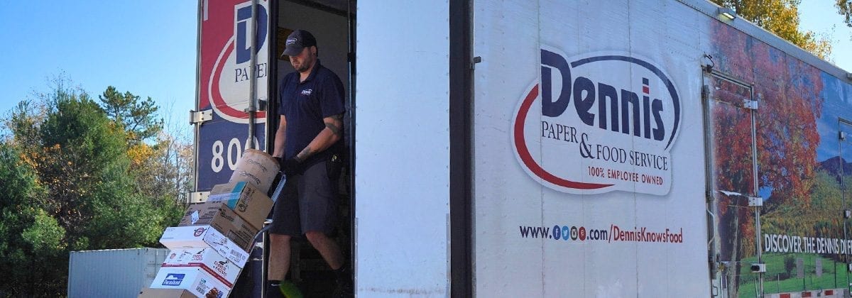 delivery driver exiting truck