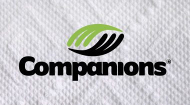 Companions Logo with Paper towel background