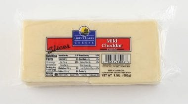 Great Lakes Cheese Mild White Cheddar Sliced