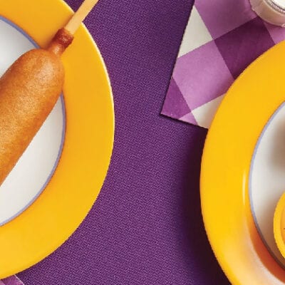 state fair corn dogs with cheese dipping sauce