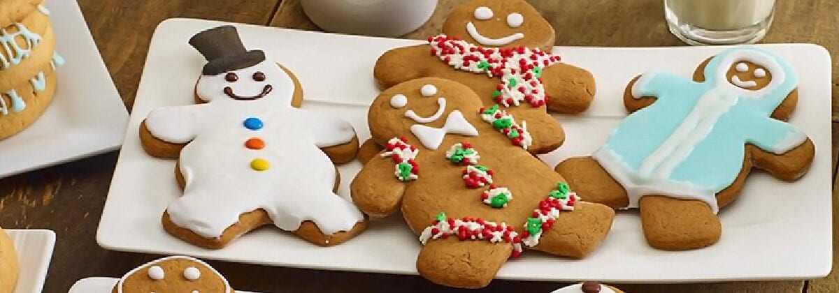 gingerbread cookies on a plate