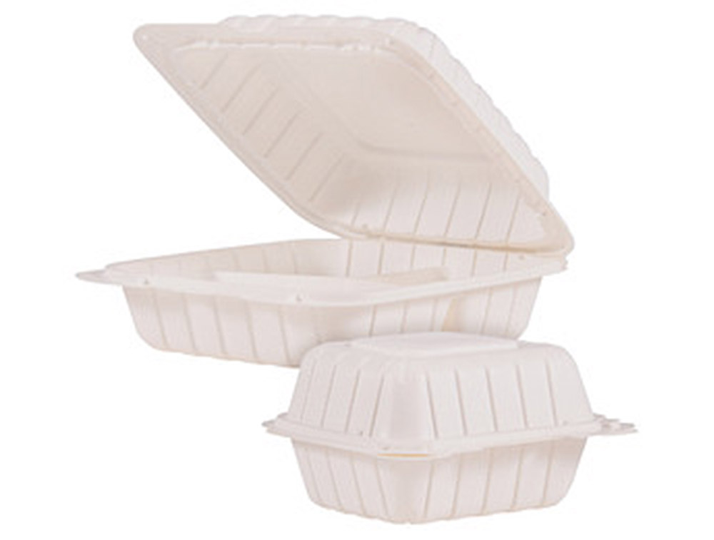 White Plastic Containers Food Container Packaging For Take Away