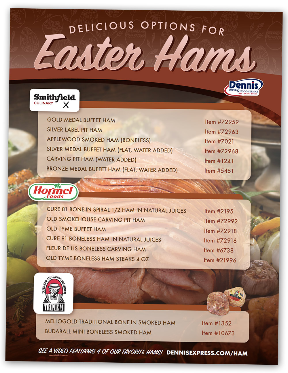 Easter Ham Flyer Graphic