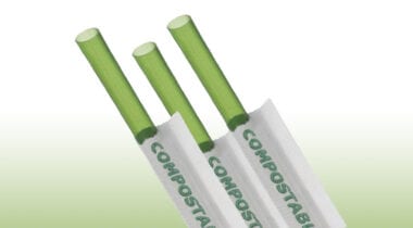 green straws with wrappers