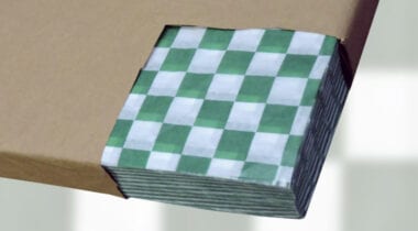 green check basket liners