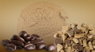 premium coffee ice cream with heathbar pieces