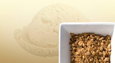 vanilla ice cream with grapenuts