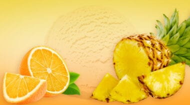 orange pineapple flavored ice cream