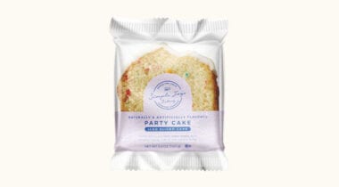 simple joys bakery iced party cake slice in package