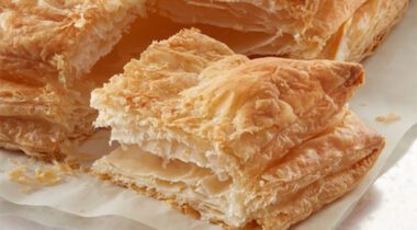 Cooked flaky Pillsbury puff pastry