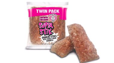 twin pack super stik dunkin stiks in package with two dunkin stiks beside