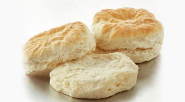 three buttermilk biscuits