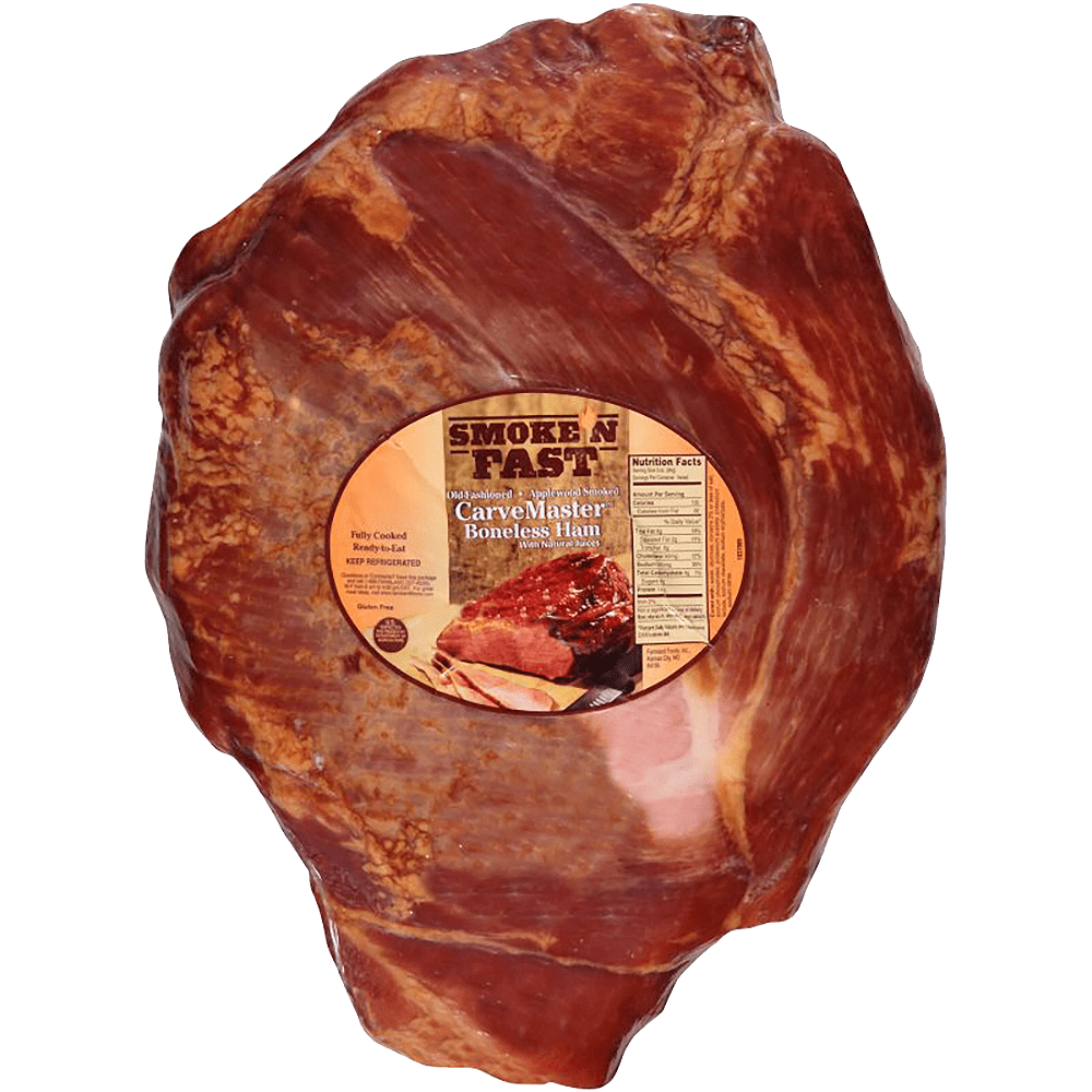 whole smoked ham in package