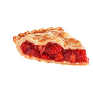 one slice of strawberry rhubarb pie graphic image
