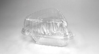 clear plastic pie slice container