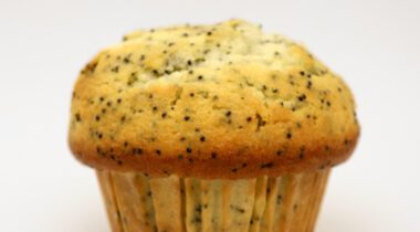 baked lemon poppy seed muffin