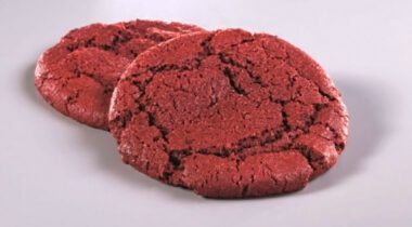 two red velvet chocolate cookies